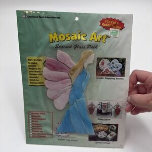 Mosaic Art Angel Garden Fairy Stained Glass Pack, Precut Glass
